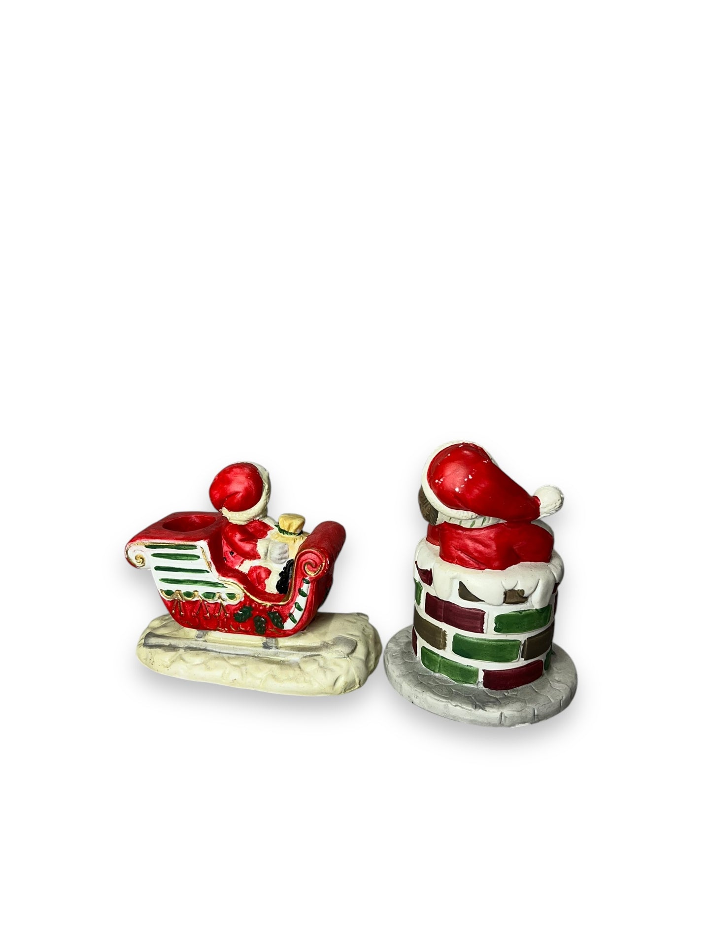 Set Of 2 Xmas Themed Candle Holders