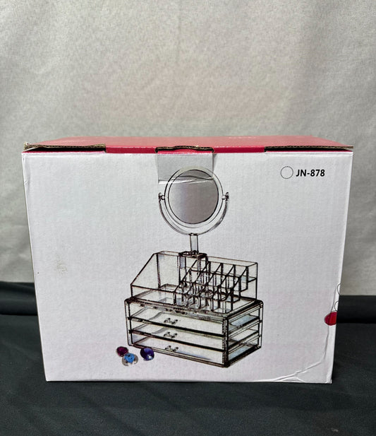 Cosmetic Storage Box With Mirror